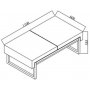Ready salontafel 110x 60 cm - Eiken/zwart