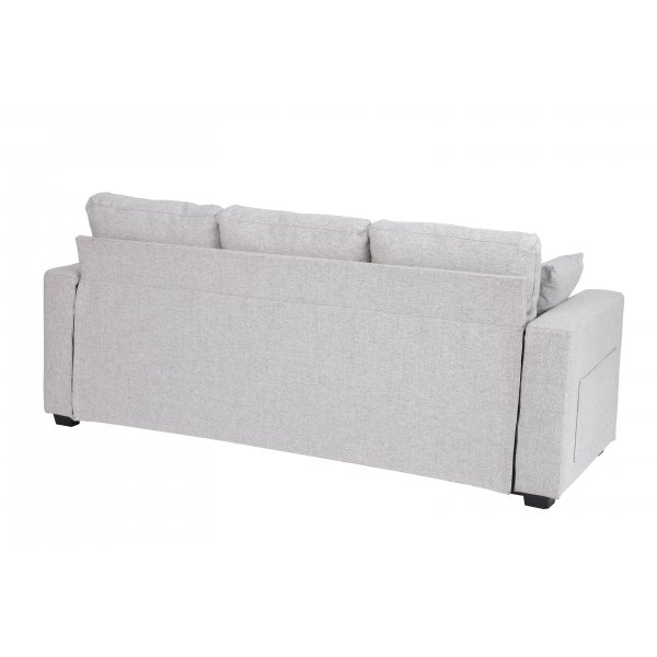 Divansoffa Davis med förvaring – Ljusgrå Divansoffa Davis med förvaring – Ljusgrå