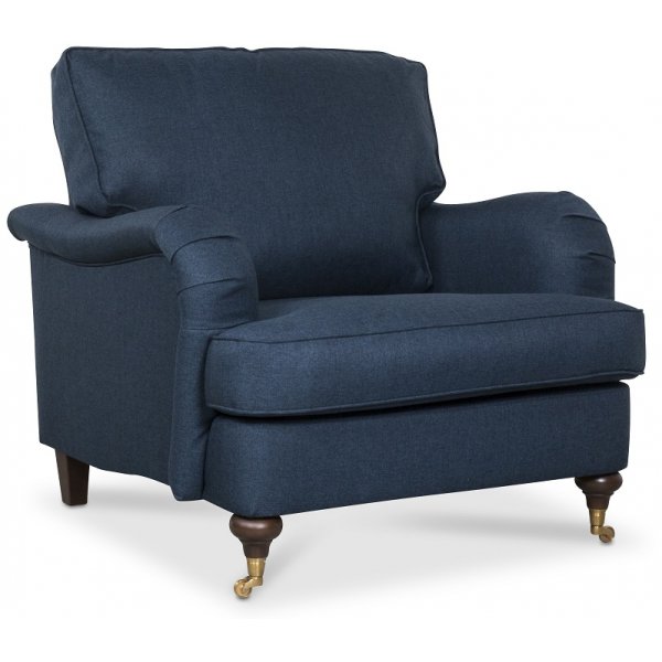 Fauteuil de luxe Howard Watford - Bleu + Nettoyage textile pour meubles Fauteuil de luxe Howard Watford - Bleu + Nettoyage textile pour meubles