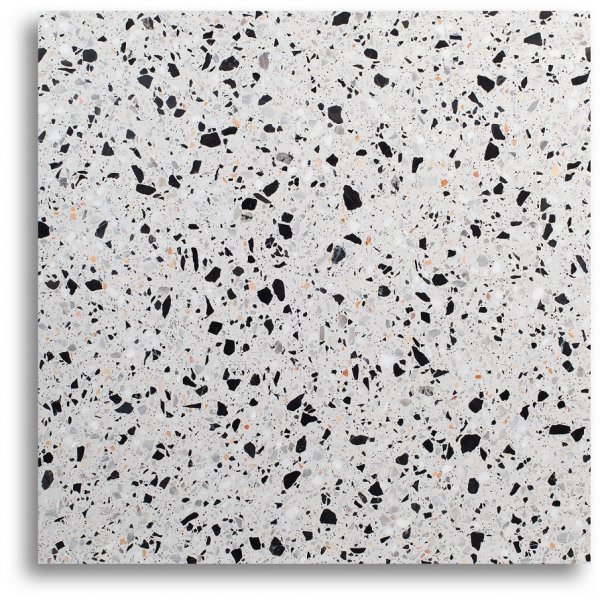 Terrazzo soffbord 75x75cm - Cosmos Terrazzo & underrede white washed oak