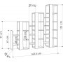 Lift bokhylla 163,5 cm - Antracit