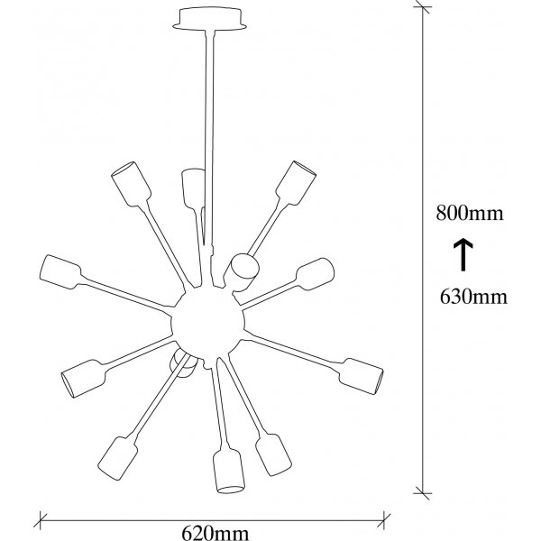 Dartini taklampa MR-602 - Krom Dartini taklampa MR-602 - Krom