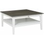 Alexandra soffbord 80 x 80 cm - Vit/gr vintage