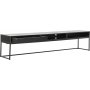 Regal mediabnk 180 cm - Svart askfanr