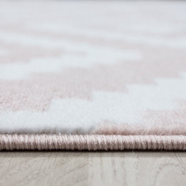 Intersect matta - Rosa/vit