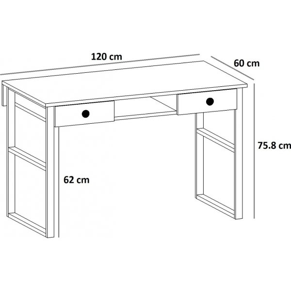 Denver skrivbord 120x60 cm - Ek Denver skrivbord 120x60 cm - Ek