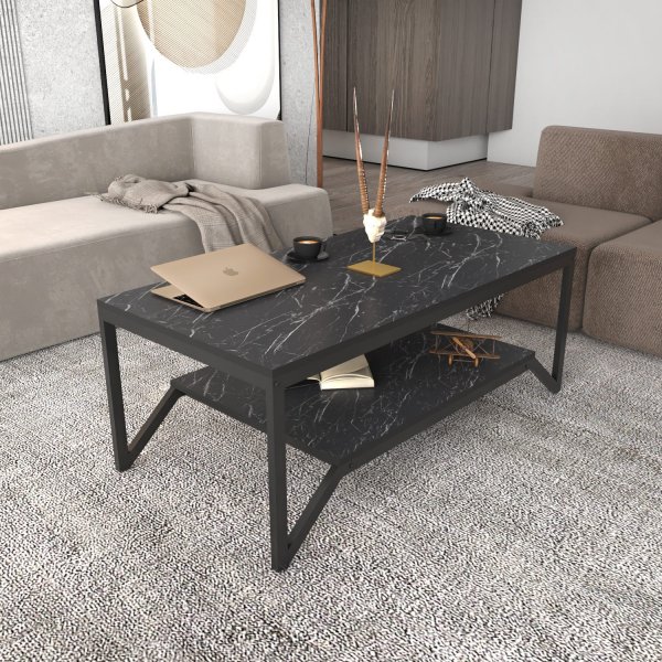 Table basse Flora 120 x 60 cm - Noir Table basse Flora 120 x 60 cm - Noir