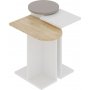 Mund satsbord 51 x 13 cm - Vit/ek/ljus mocka