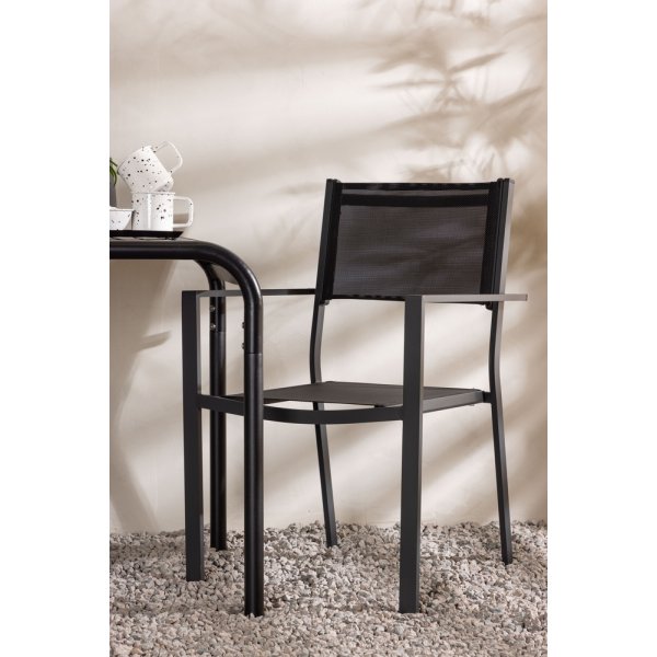 Borneo utematgrupp med 2 st Copacabana stolar - Svart