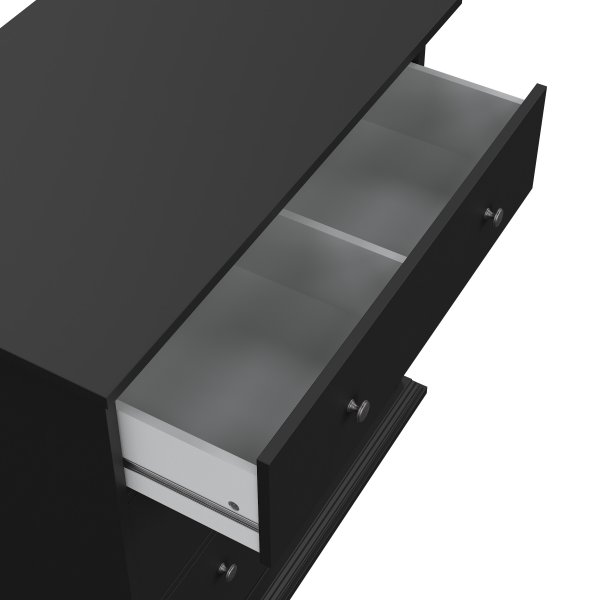 North Byrå med 3 lådor - Matt svart North Byrå med 3 lådor - Matt svart