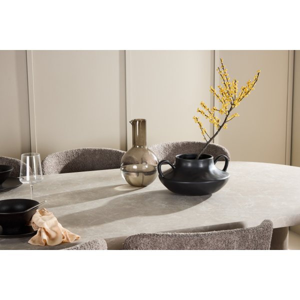 Matbord Narvik med 6st Astoria stolar - Brun/beige