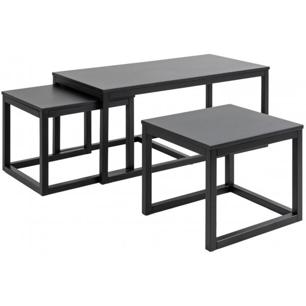 Table Cornus 120/55x60/55 cm - Placage chêne laqué noir Table Cornus 120/55x60/55 cm - Placage chêne laqué noir