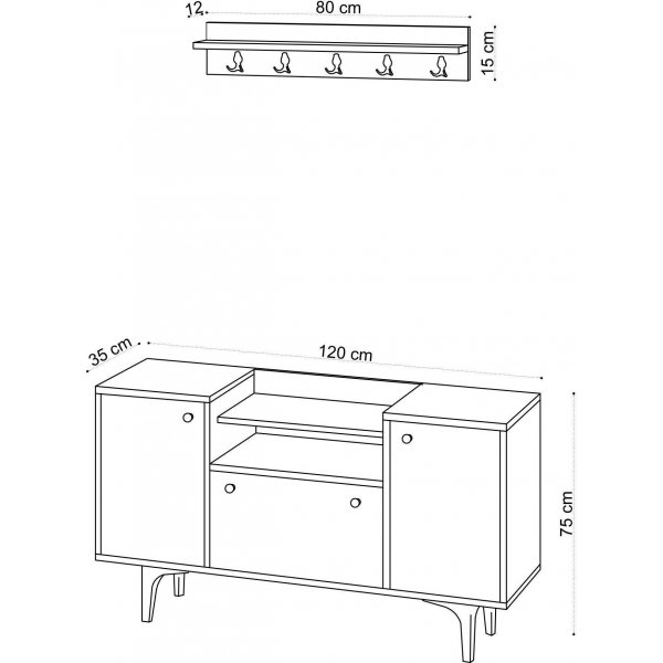 Grady skoskåp - Ek Grady skoskåp - Ek