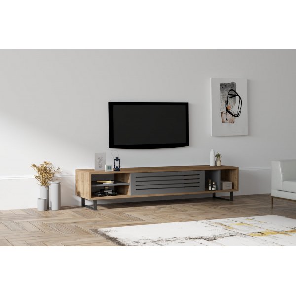 Banc multimdia Eray - Noyer/anthracite