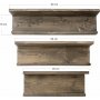 Rafa wandplank 118 - Walnoot