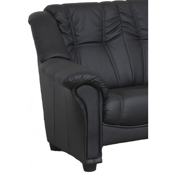 Hörnsoffa 5-sits svart PU - Rom Hörnsoffa 5-sits svart PU - Rom