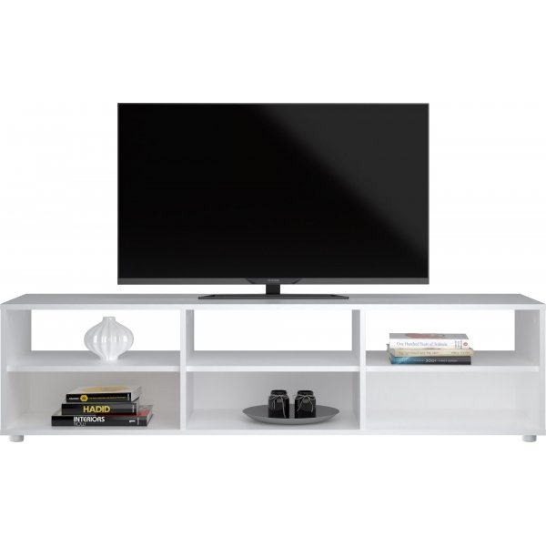 Media TV-b�nk med �ppna fack - Vit