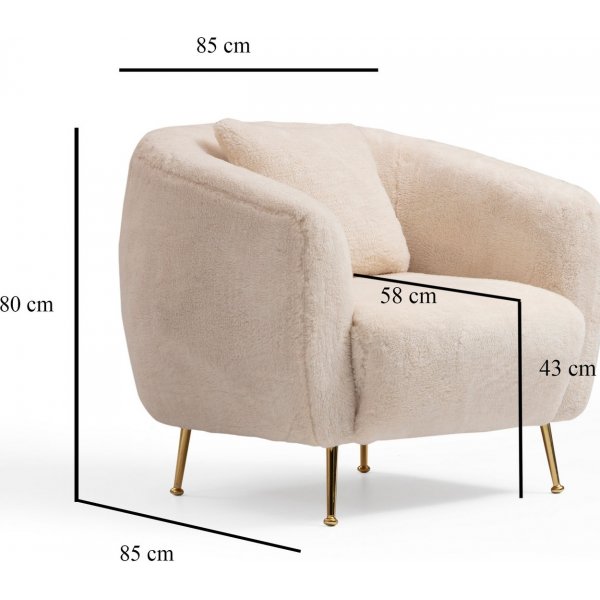 Oyster fåtölj - Beige Oyster fåtölj - Beige