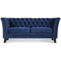 Milton Chesterfield 2-sits - Mörkblå Sammet Milton Chesterfield 2-sits - Mörkblå Sammet