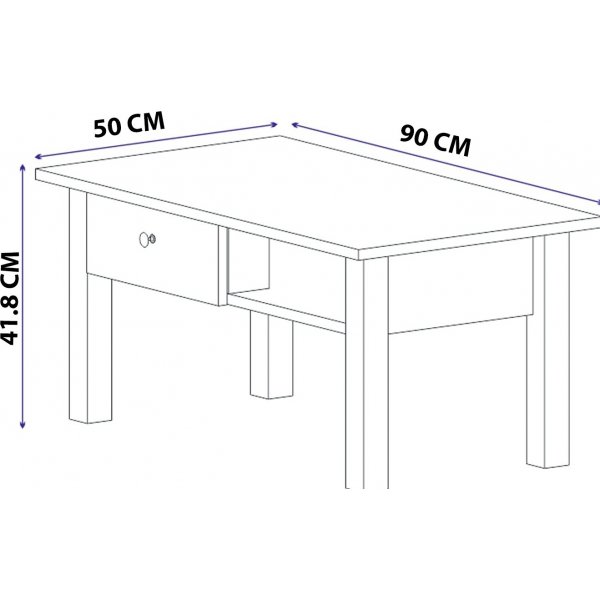 Lisbon soffbord 90 x 50 cm - Beige Lisbon soffbord 90 x 50 cm - Beige