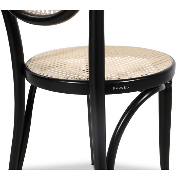 No 10 matstol med rottingsits och -rygg - Svart No 10 matstol med rottingsits och -rygg - Svart