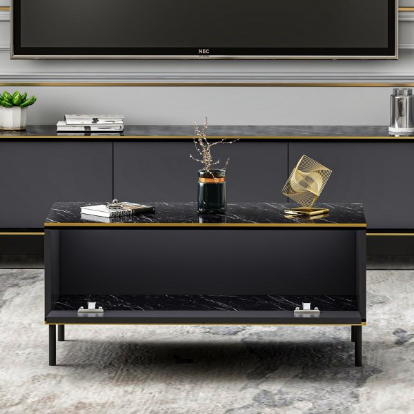 Table basse Emmi Anthracite - 90 x 45 cm Table basse Emmi Anthracite - 90 x 45 cm