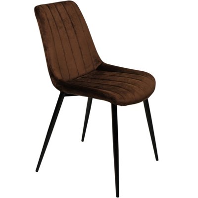 Gnesta stol - Brun sammet/svart