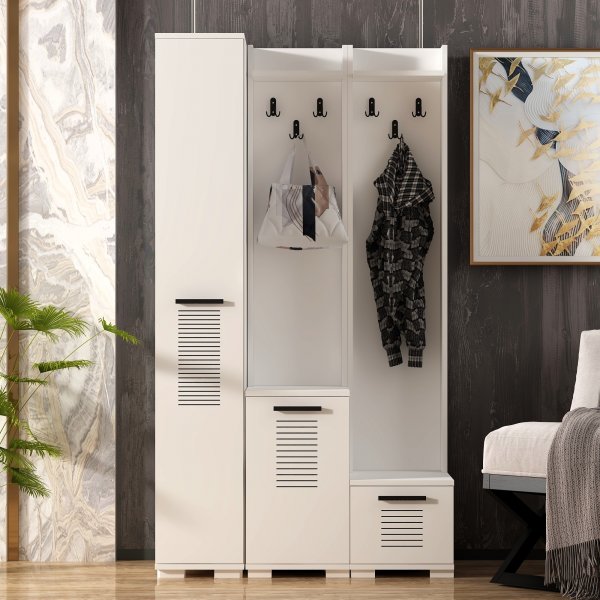 Cintre Asimo 100 x 44,6 x 183 cm - Blanc Cintre Asimo 100 x 44,6 x 183 cm - Blanc