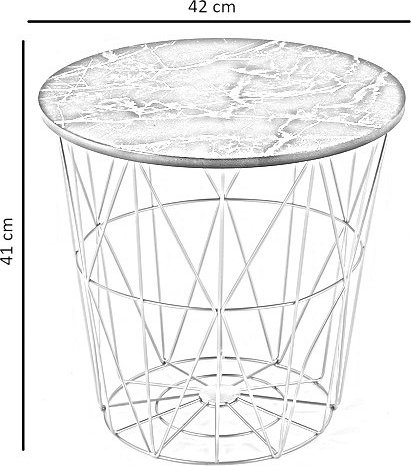 Table basse Harissa 42 cm - Marbre noir/noir