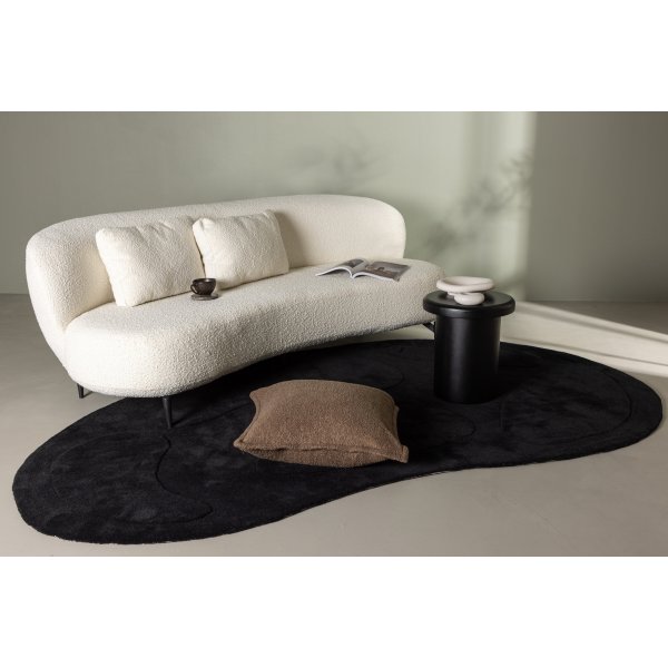 Canapé 3 places Luna - Noir/Blanc Canapé 3 places Luna - Noir/Blanc