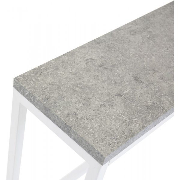 Table relief Charlotte 110 x 30 cm - Blanc/imitation béton Table relief Charlotte 110 x 30 cm - Blanc/imitation béton