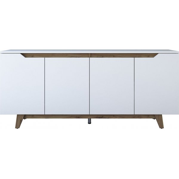 Grande dressoir - Wit/walnoot