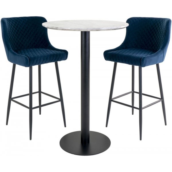 Dallas Barstol - Mörkblå/svart Dallas Barstol - Mörkblå/svart