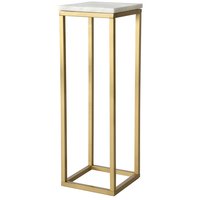 Accent piedestal - 80 cm (vit & mässingsfärgad) Accent piedestal - 80 cm (vit & mässingsfärgad)
