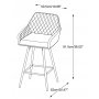 Carina barstol i bl sammet sitthjd 67 cm