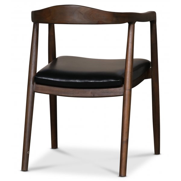 Bond karmstol - Teak / Svart PU Bond karmstol - Teak / Svart PU