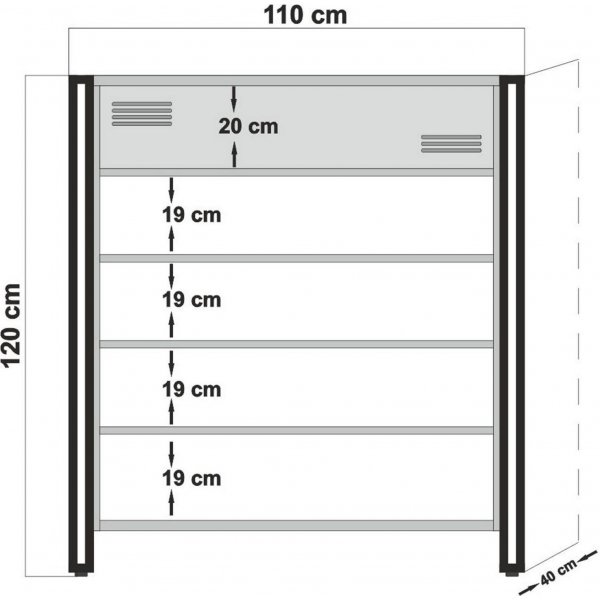 Cosmo Pesus skoskåp - Furu/svart Cosmo Pesus skoskåp - Furu/svart