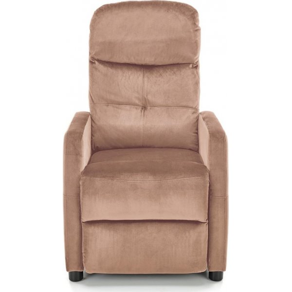 Fauteuil inclinable Gunvor en velours beige Fauteuil inclinable Gunvor en velours beige