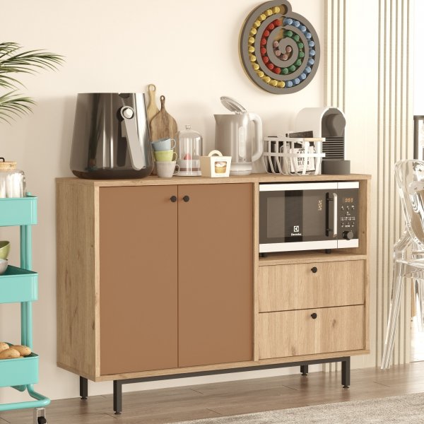 Royce köksskåp 2 - Ek/tegelröd Royce köksskåp 2 - Ek/tegelröd