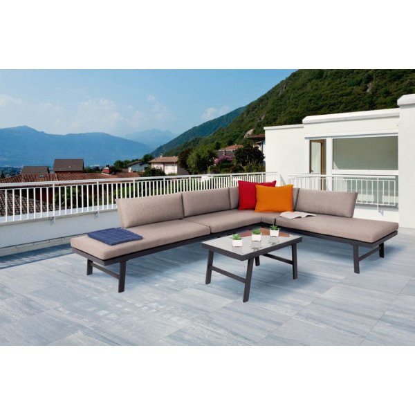 Modulsoffa Porto med bord - Gr�/taupe
