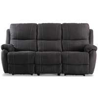 Enjoy Hollywood reclinersoffa - 3-sits (el) i antracit microfibertyg Enjoy Hollywood reclinersoffa - 3-sits (el) i antracit microfibertyg