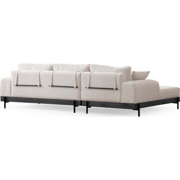 Canapé Eti divan gauche - Blanc/noir Canapé Eti divan gauche - Blanc/noir