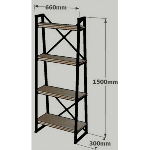 Bibliothque Alaro - Chne saphir/noir