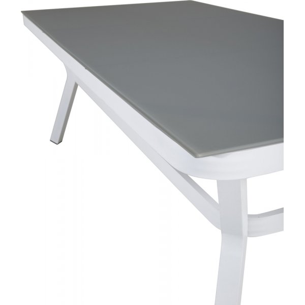 Table  manger Virya 200 x 100 cm - Gris/Blanc