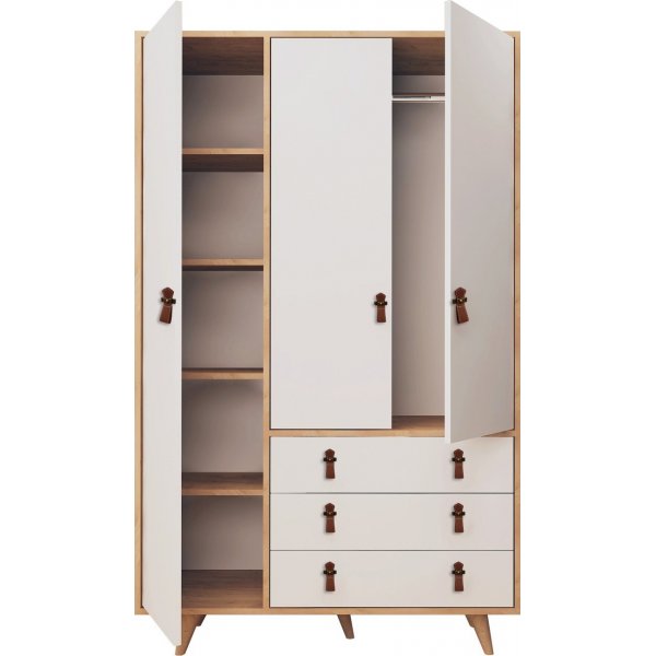 Armoire Musso 120x52x187 cm - Chêne/blanc Armoire Musso 120x52x187 cm - Chêne/blanc
