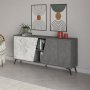 Fione sknk 180 cm - Gr/vit marmor