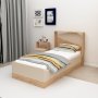 Sneker eenpersoonsbed 190 x 90 cm - Grenen/beige