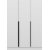 Armoire Cikani 135x52x210 cm - Blanc