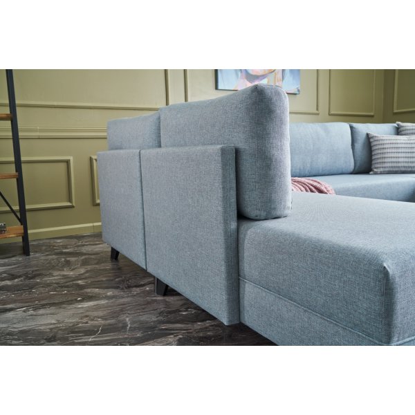 Canapé-lit modèle U - Bleu Canapé-lit modèle U - Bleu