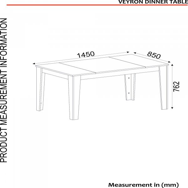 Table à manger Veyron 145 cm - Noir/or Table à manger Veyron 145 cm - Noir/or